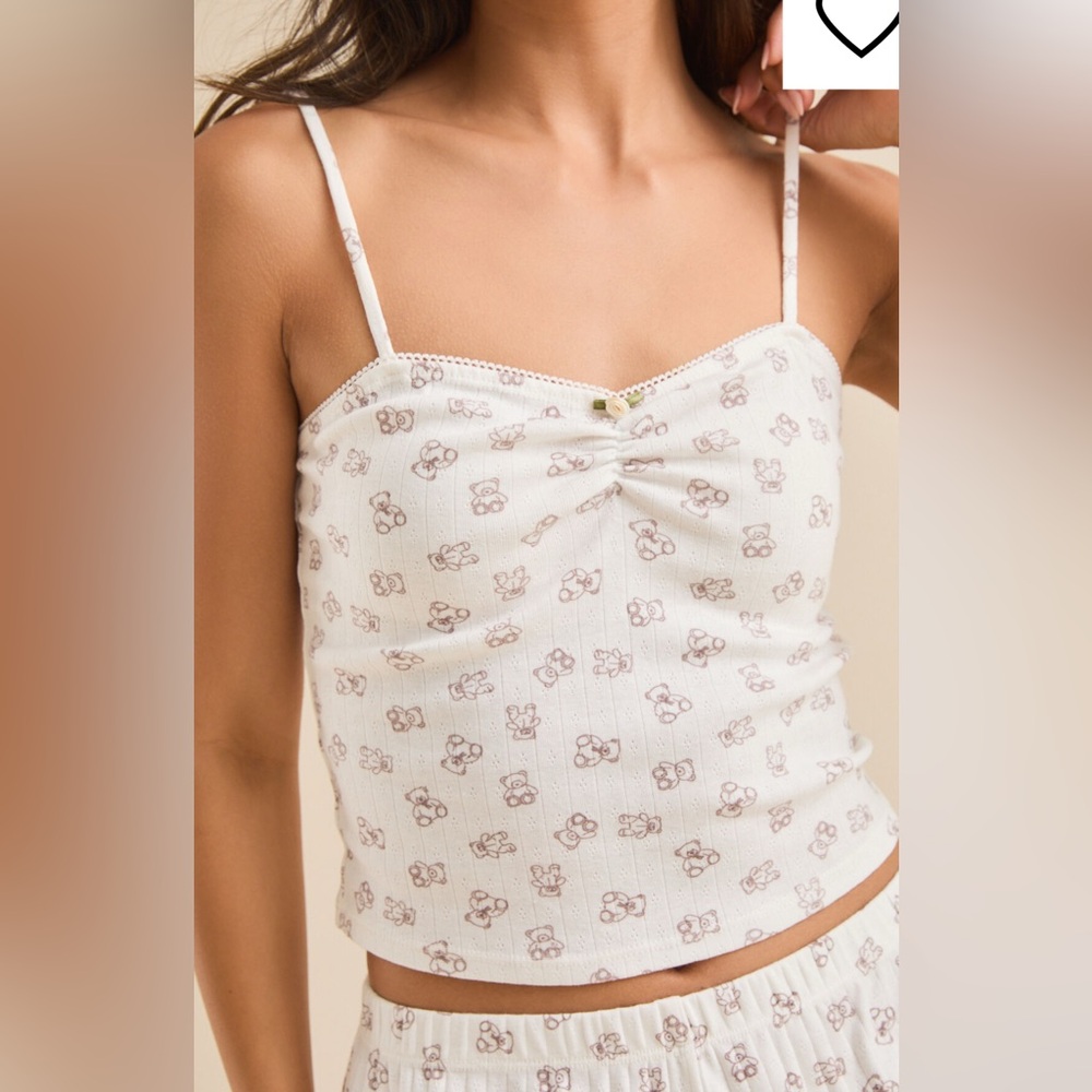 NWT Altar’d State teddy bear camisole/sleep tank, size XXL. - Picture 2 of 10